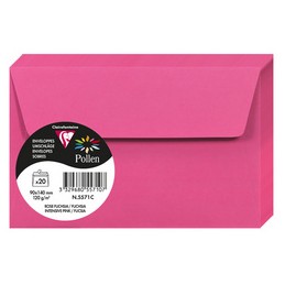 Pollen by Clairefontaine, Enveloppes, 90 x 140 mm, Fuchsia, 120G, 5571C