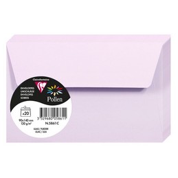 Pollen by Clairefontaine, Enveloppes, 90 x 140 mm, Lilas, 120G, 5861C