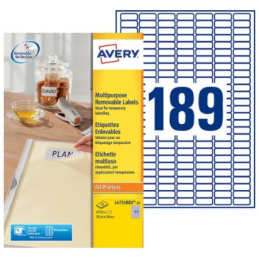 Avery, Etiquette enlevables, 25.4 x 10 mm, 5670 sur 30F A4, L4731REV-25