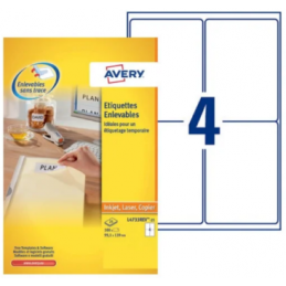 Avery, Etiquettes enlevables, 99.1 x 139 mm, Paquet de 120, L4733REV-25