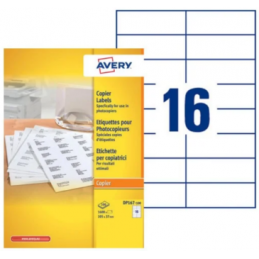 Avery, Etiquettes pour photocopieur, 105 x 37 mm, Paquet de 1 600, DP167-100