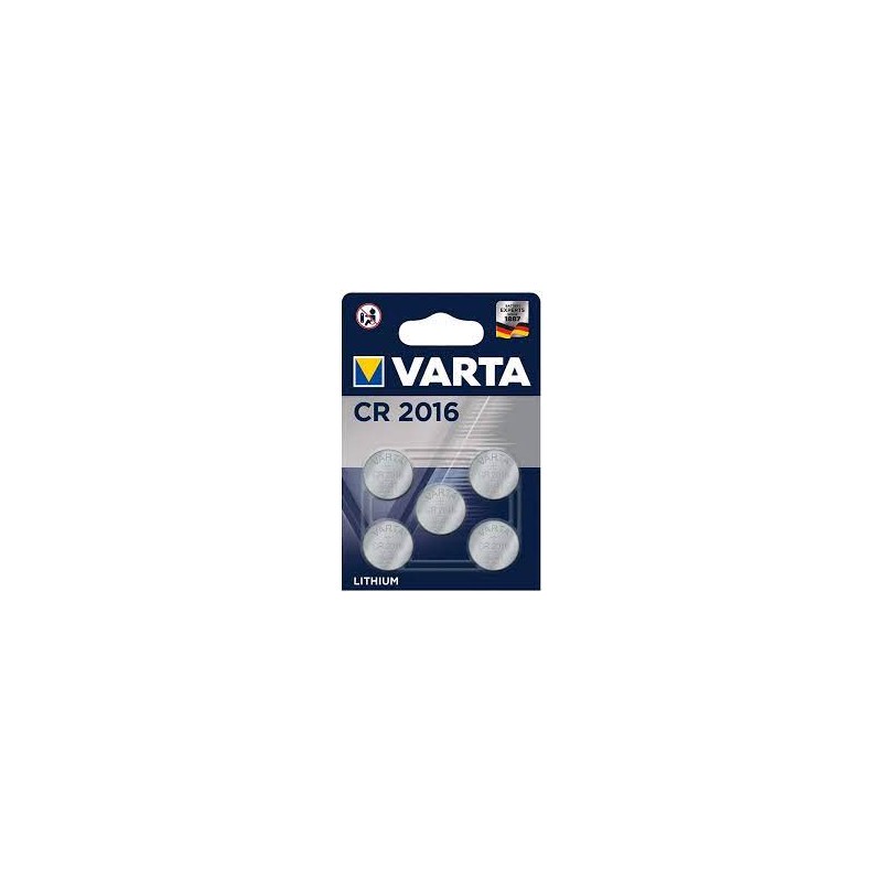 Varta, Pile bouton, Lithium, Electronics, CR2016, Pack de 5, 06016 101 415