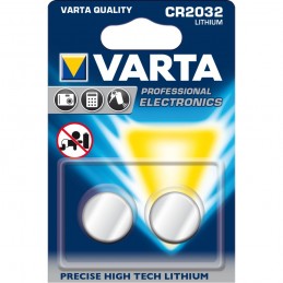 Varta, Pile bouton, Lithium, Professional Electronics, CR2032, Pack de 2, 06032 101 402