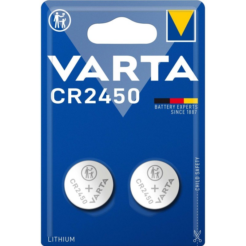 Varta, Pile bouton, Lithium, Electronics, CR2450, Pack de 2, 06450 101 402