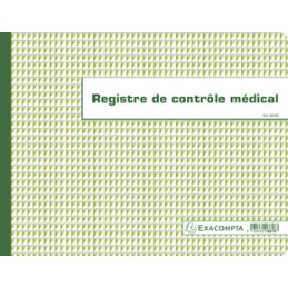Exacompta, Piqûre, Registre de contrôle médical, 240 x 320mm, 6618E