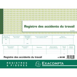 Exacompta, Registre des accidents du travail, 6619E