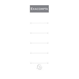 Exacompta, Etiquettes, Dos de classeur, 48 x 185 mm, Blanc, 537E