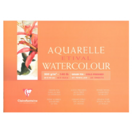 Clairefontaine, Bloc artiste, Aquarelle, ETIVAL, 300 x 400 mm, 96472C