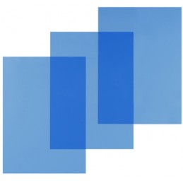 Pavo, Plats de couverture, A4, PVC, 0.20 mm, Bleu transparent, 8008988