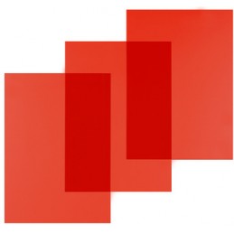 Pavo, Plats de couverture, A4, PVC, 0.20 mm, Rouge transparent, 8009008