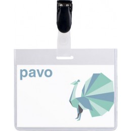 Pavo, Porte badges, Fermé en haut, Avec clip, 60 x 90 mm, 8009220