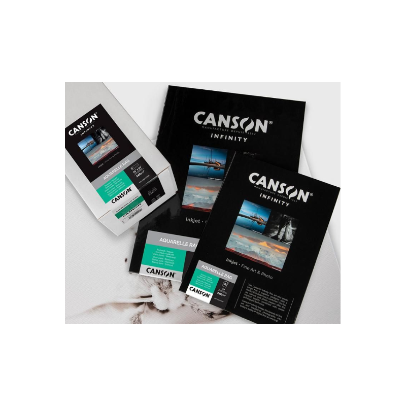 Canson, Infinity, Papier photo, Aquarelle Rag, A3, 310g, C206211007