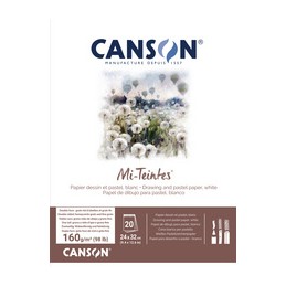 Canson - Beaux arts - Feuille canson mi-teintes - A4 - 160 g/m2 - Blanc