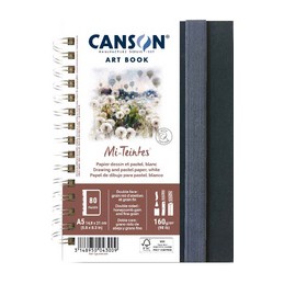 Canson, Carnet de croquis, ART BOOK, Mi-Teintes, A5, Blanc, C31200L010