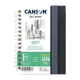 Canson, Carnet de croquis, ART BOOK 1557, A5, Blanc, 120g, C31200L008
