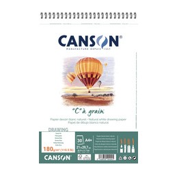 Canson, Album, Spirale, Papier dessin, C à grain, A4, 180 g, C400060604