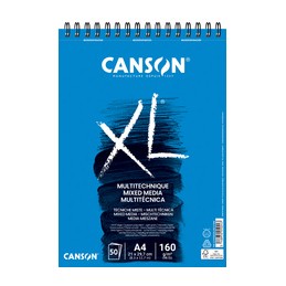 Canson, Bloc de dessin, XL MIXED MEDIA, A4, 160 g, Blanc, C31078A034