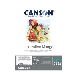 Canson, Bloc de dessin, Illustration, Manga, A3, 250 g, Lisse, C200387201