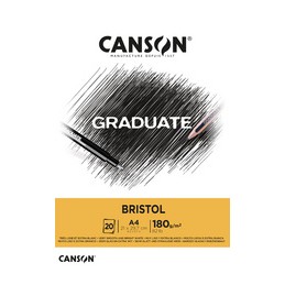 Canson, Bloc de dessin, GRADUATE, BRISTOL, A5, 180 g, C400110382