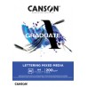 Canson, Bloc de dessin, GRADUATE, LETTERING, MIXED MEDIA, A4, C31250P028
