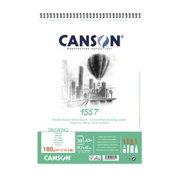 Canson, Album, Spirale, Papier dessin, 1557, A3, 180 g, C31412A005