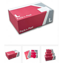 GPV, Boîte postale L, en carton, rouge gris, 395x250x140mm, 38808