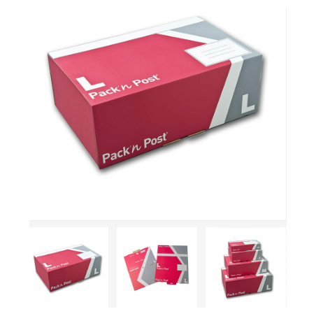 GPV, Boîte postale L, en carton, rouge gris, 395x250x140mm, 38808