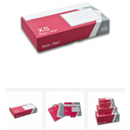 GPV, Boîte postale XS, en carton, rouge gris, 245x145x41mm, 38805
