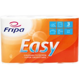 Fripa, Rouleau d'essuie tout, Easy, 3 couches, ultra blanc, 3074003