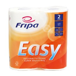 Fripa, Rouleau d'essuie tout, Easy, 2 couches, ultra blanc, 3072001