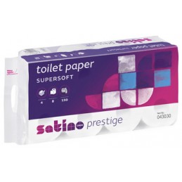 Satino by wepa, Papier toilette, Prestige, 4 couches, blanc, 043030