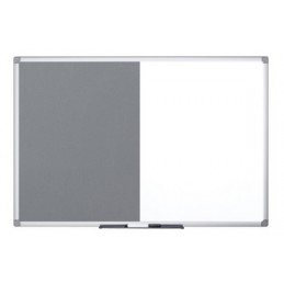 Bi-Office, Tableau mixte, tableau blanc et feutre gris, XA0228170