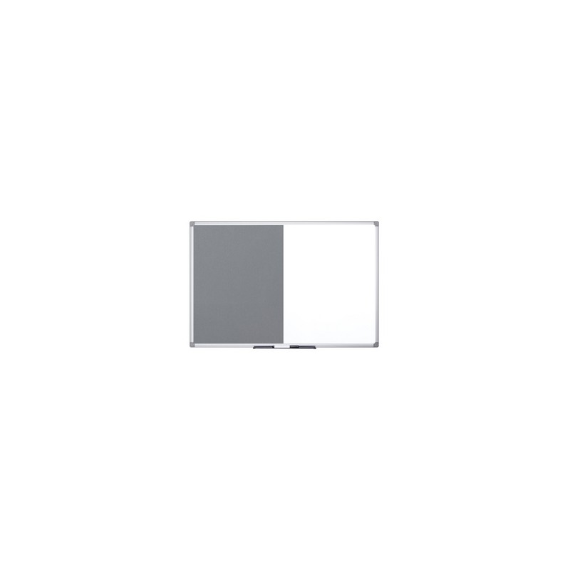 Bi-Office, Tableau mixte, tableau blanc et feutre gris, XA1228170