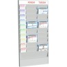 Paperflow, Planificateur de bureau mural, Base, 20 casiers, gris, PD20A5.02