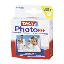 Tesa, Photos, Pastilles adhésives, Blanc, Fixation double face, 56611-00000-00