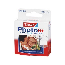 Tesa, Coins photos, transparent, autocollant, 56613-00001-00