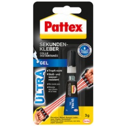 Pattex, Colle instantanée, Ultra gel, Tube de 3g, 9H PSG2C