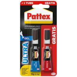 Pattex, Colle instantanée, Ultra gel et liquide, 3g, Pack, 9H PSGLB