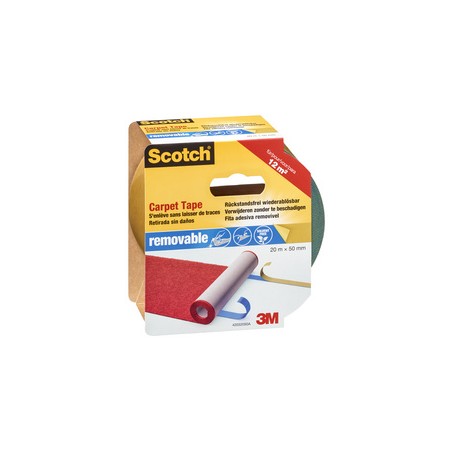 Scotch, Ruban adhésif détachable, pour tapis, 50mmx7m, 42030750