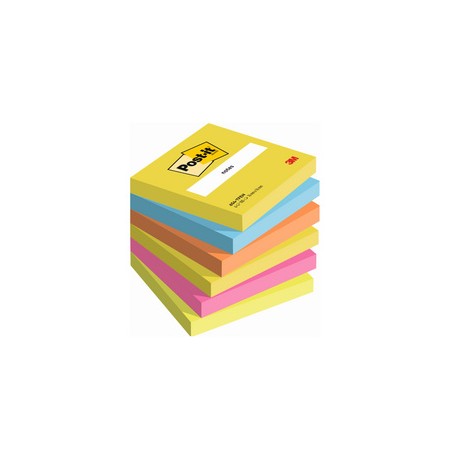 Post-it, Bloc-notes, adhésif, 76x76mm, Energetic Collection, 654TFEN