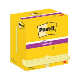 Post-it, Bloc-notes, adhésif, Super Sticky, 127x76mm, 655-12SSCY