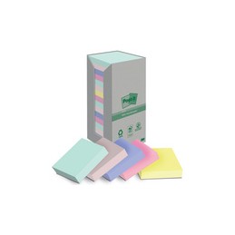 Post-it, Bloc-notes, adhésif, Recycling, 51x38mm, 4 couleurs, 653-1RPT