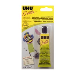 UHU, Colle spéciale, Creative pour mousse à découper, tube 33ml, 47195