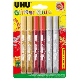 UHU, Colle à paillettes, Glitter Glue, Couleurs festives, 36210