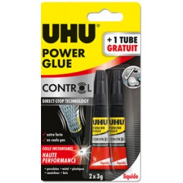 UHU, Colle instantanée, Power glue, Liquide control, 3g, 36720