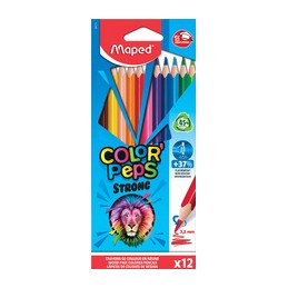 Maped, Crayons de couleur, COLOR'PEPS, STRONG, étui de 12, 862712