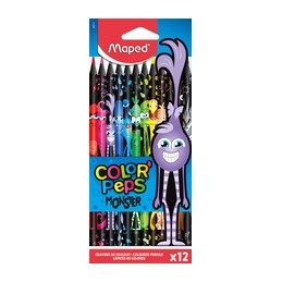 Maped, Crayons de couleur, COLOR'PEPS, MONSTER, étui de 12, 862612