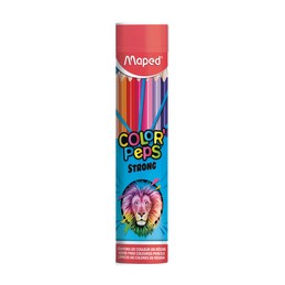 Maped, Crayons de couleur, COLOR'PEPS, STRONG, boîte métal de 24, 862745