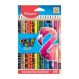 Maped, Crayons de couleur, Triangulaire, COLOR'PEPS, Animals, 832218