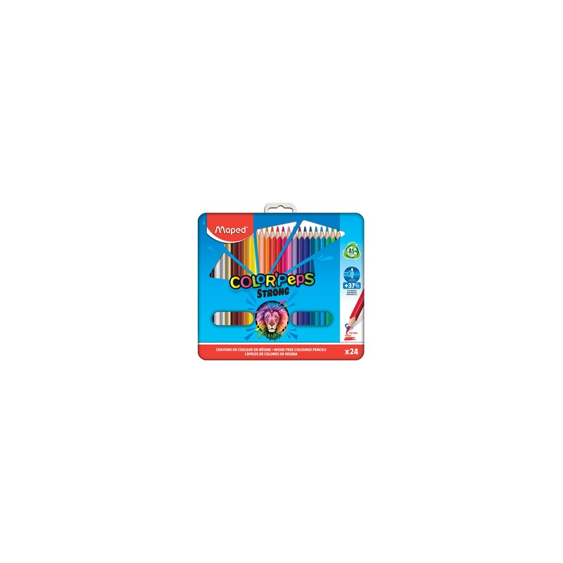 MAPED Pochette carton de 24 crayons de couleur DUO COLOR'PEPS